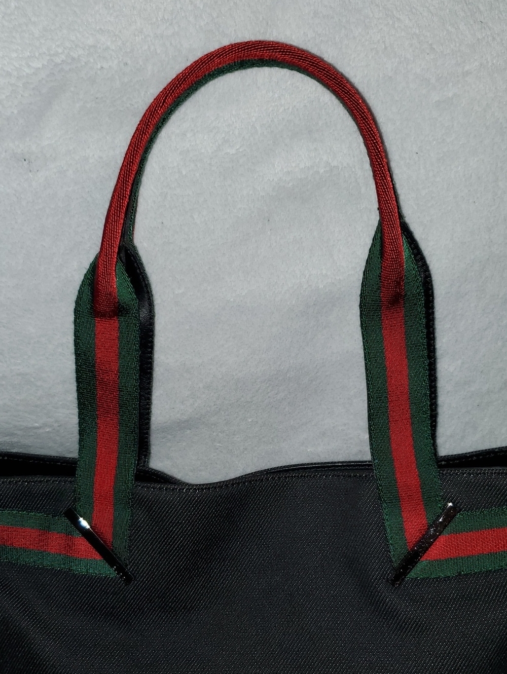 VTG Gucci Web Sherry Line Denim Tote - Picture 8 of 16